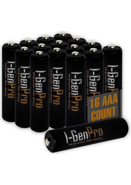 Pro P134 16 Adet Aaa 1100 Mah Şarj Edilebilir Ince Kalem Pil 1.2V Ni-Mh Şarjlı Pil