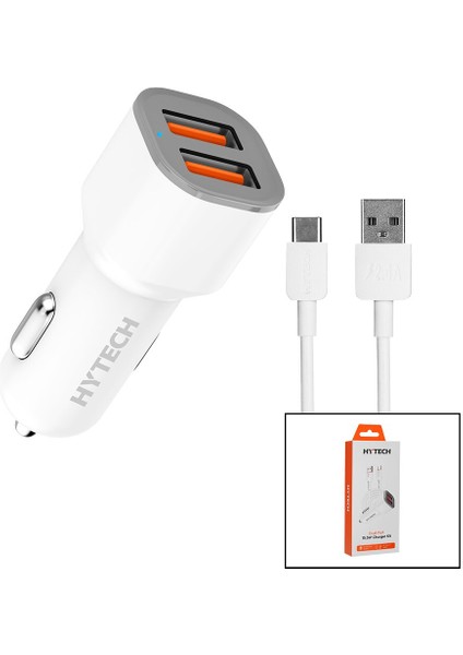 Type-C - Kablolu Oto - Araç Çakmaklık Şarj Başlık Set 15.5W - 1mt Kablo HY-X46