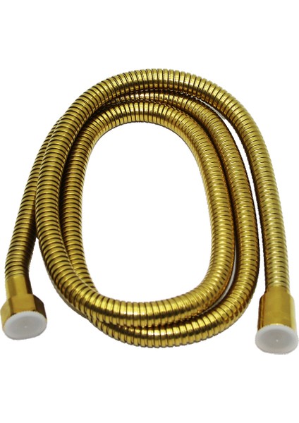 Poşetli Gold Sarı Örgülü Duş Hortumu Spirali 150CM