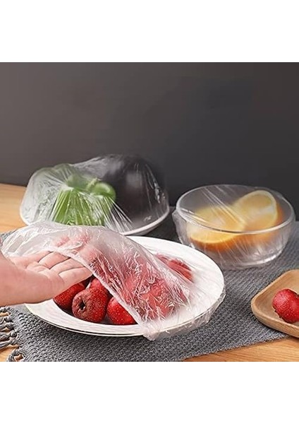 Home 100 Adet Tencere,tabak Bonesi,tek Kullanımlık Dayanıklı Lastikli Poşet,tabak ve Tencereler Için Koruyucu Kapak