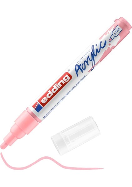 5100 Akrilik Markör Orta - Pembe - 1 Su Geçirmez Akrilik Markör - Yuvarlak Uçlu 2-3 mm