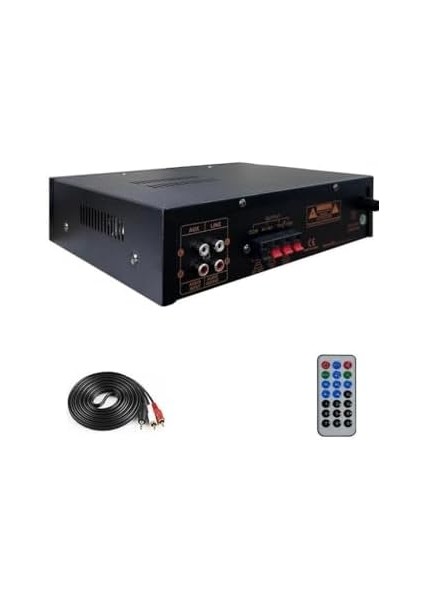 Merz LV-200 100V Trafolu ve 4-16 Ohm Mixer Amfi 200W Anfi Bluetooth USB