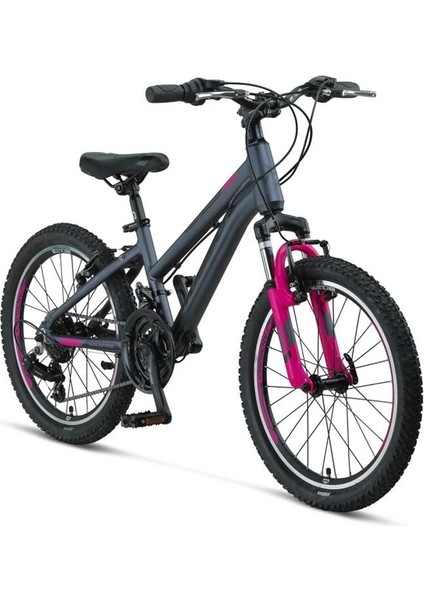 Wıldfıre L-20-V Kız Çocuk Bisikleti 280H 20 Jant 18 Vites Antrasit Pembe