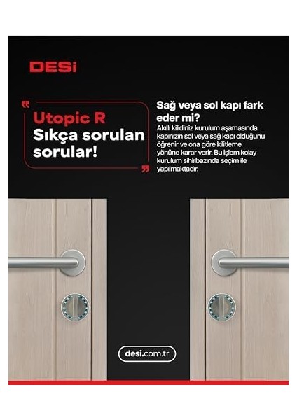 utopic r motorlu silindir akıllı kilit, telefondan kontrol ve şarj edilebilir pilli …