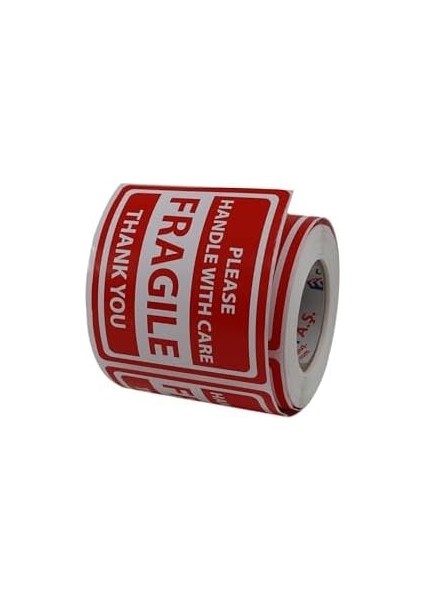 Etiketler , Hazır Al Hızlı Al Fragile Roll Label 70MM x 80MM 250 Pcs "please Handle With Care Thank You" Coated Stickers
