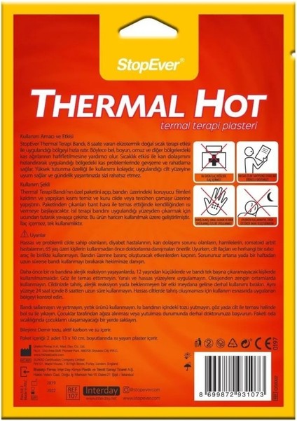Thermal Hot Termal Terapi Plasteri