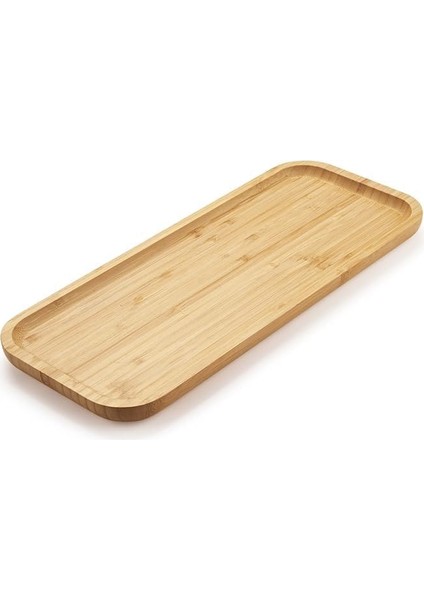 High-Tech Bambu Çay, Kahve Dikdörtgen Sunum Tepsisi, Dikdörtgen Dekoratif Ahşap Tepsi, Lavabo, Banyo Dekoratif Tepsisi, Aparatif Sunum Servis Tepsisi, 35 x 15 1,5 cm 1 Adet