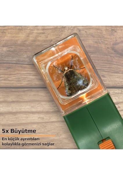 Hu-10 Bugview Insektenfaenger Entegre Büyüteç Tek Elle Kullanım (5-Kat Büyütme)