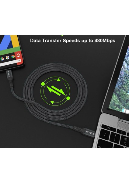 Xiaomi Redmi Mi ve Note Serisi Uyumlu Super Fast 240W Typec Kablo