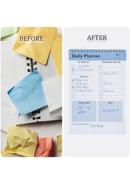 Planlayıcı Defter, Yapılacaklar Listesi Not Defteri, Spiral Defter, Kontrol Listesi, Iş Için Defterler, Kişisel Düzenleyici Not Defteri, Günlük Görev Defteri (Ingilizce) (Mavi)
