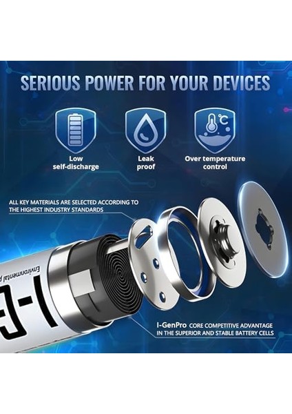 B108 8 Adet Aa 2700 Mah Şarj Edilebilir Kalem Pil 1.2V Ni-Mh Şarjlı Pil