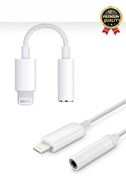Premium Iphone 15 14 13 12 11 x 8 7 Plus Ipad Kulaklık Uyumlu Lightning Aux Çevirici Dönüştürücü modelleri