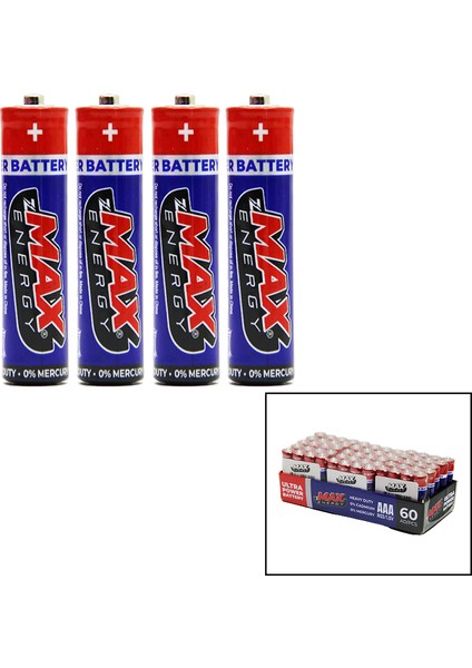 Max Energy MAX-0637 Pvc Ince Pil 60 Parça