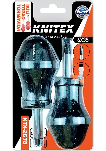 2pcs - Yıldız-Düz Topaç Tornavida Seti 6X35