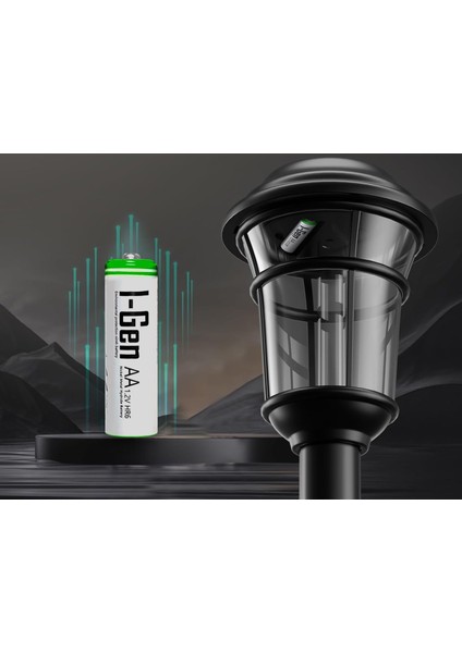 B112 8 Adet Aa 1100 Mah Şarj Edilebilir Kalem Pil 1.2V Ni-Mh Şarjlı Pil Solar Aydınlatma Uyumlu