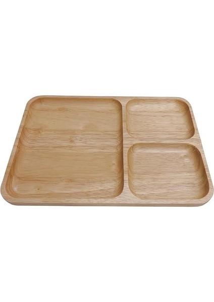 High-Tech Bambu Atıştırmalık Tabağı, Kahvaltı Sunum Tabağı, Çay Saati Tepsi, Atıştırmalık Köşesi, Mini Bahçe Sunum Tabağı, 3 Bölmeli Sunum Tabağı