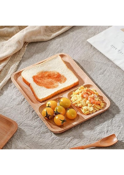 High-Tech Bambu Atıştırmalık Tabağı, Kahvaltı Sunum Tabağı, Çay Saati Tepsi, Atıştırmalık Köşesi, Mini Bahçe Sunum Tabağı, 3 Bölmeli Sunum Tabağı