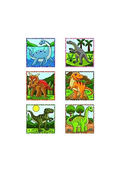 Dinozorlar 3D Puzzle Seri 2 - (9 Küp 6 Dinazor Yapboz)