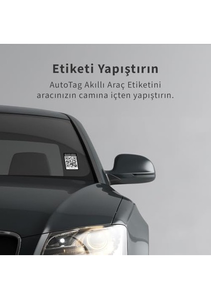 Qr Kodlu Akıllı Araç Etiketi - Karekod Numaratör - Içten Yapıştırmalı Cam Etiket