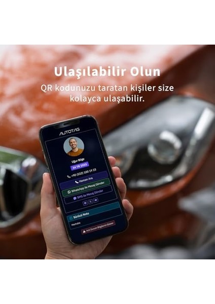 Qr Kodlu Akıllı Araç Etiketi - Karekod Numaratör - Içten Yapıştırmalı Cam Etiket