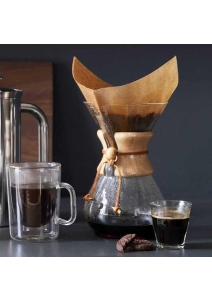 Cam Dripper Kahve Ekipmanı - Kahve Demleme Aleti - Cam Kahve Demleme - 800 ml - 3 Cup