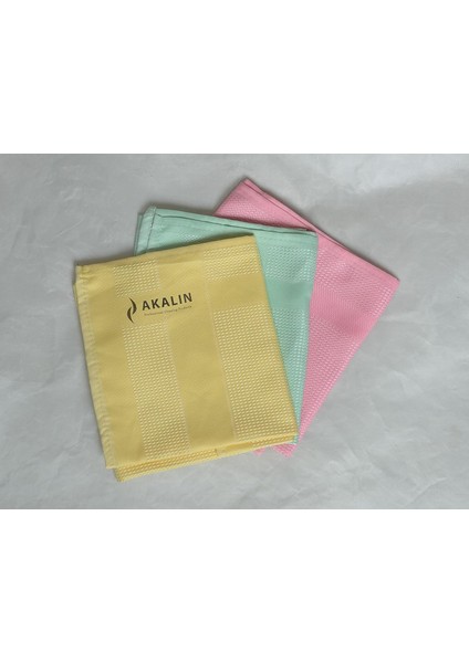 3'lü Profesyonel Mikrofiber Temizlik Bezi - Ithal Ürün - Tek Dokunuş (Pembe-Sarı-Yeşil)