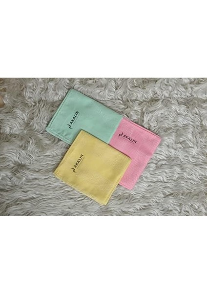 3'lü Profesyonel Mikrofiber Temizlik Bezi - Ithal Ürün - Tek Dokunuş (Pembe-Sarı-Yeşil)