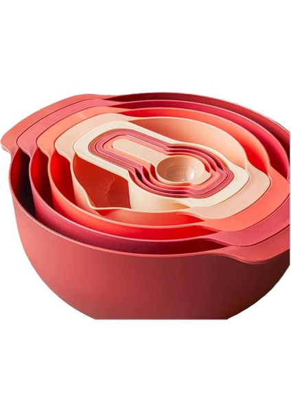 Home Mix Me Servis Seti, Kırmızı, 32CM