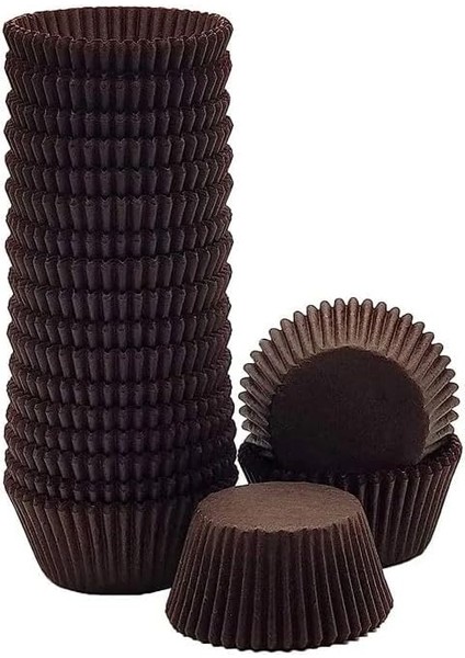 Hediye Sepeti Takribi 200 Adet Mini Boy Kahverengi Truff Çikolata Kağıdı, Lokum Kağıdı, Muffin Kek Kalıbı 30X20 mm Doğum Günü Parti Dekorasyonu Için