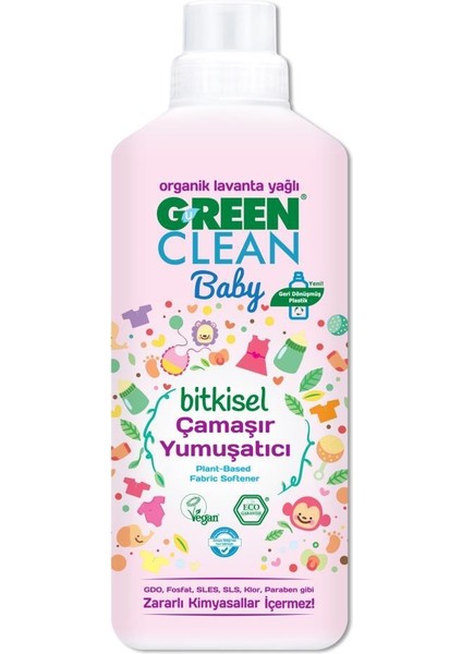Nessiworld Green Clean Baby Bitkisel Çamaşır Yumuşatıcı 1000 ml