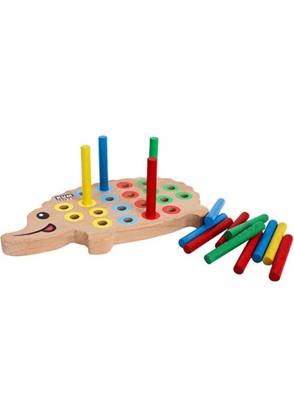 Nessiworld KM5655 Ahşap Kirpi Bultak -Kumtoys