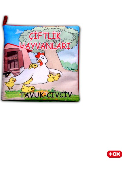 Çiftlik Hayvanları Kumaş Sessiz Kitap - Bez Kitap