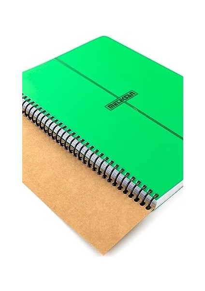 Infinity Primary Serisi, A4, 6 Konulu (3 Kareli, 3 Çizgili) 180 Yaprak Pp Kapaklı Spiralli Defter, Yeşil