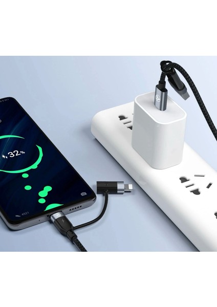 Apple iPhone 15 / 15 Plus / 16 / 16 Plus Uyumlu 120W Kırılmaz Çoklu Hızlı Şarj kablosu