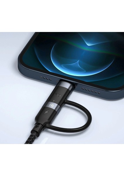 Apple iPhone 15 / 15 Plus / 16 / 16 Plus Uyumlu 120W Kırılmaz Çoklu Hızlı Şarj kablosu
