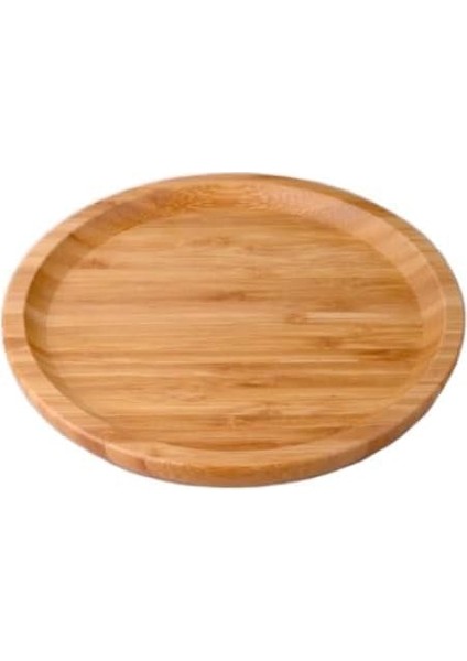 Bambu Lüx Yuvarlak Servis 20 * 20CM, Bambu Sunumluk & Çerezlik Yuvarlak Sunum Tabağı, Bambu Yuvarlak Sunum Tabağı