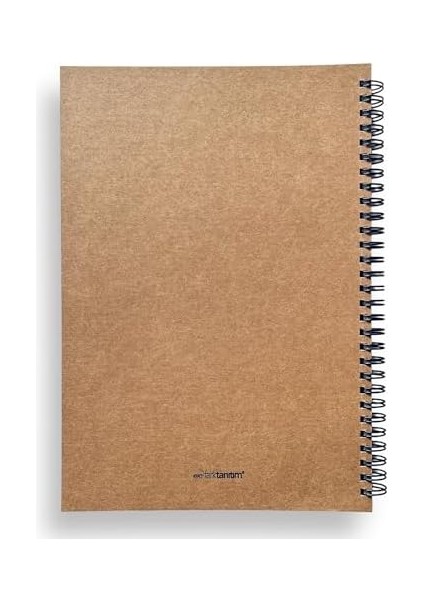 Tanıtım Spiralli Defter, Kraft Kapaklı, B5 Boyutunda (182X257 Mm), 100 Yaprak (Çizgisiz)