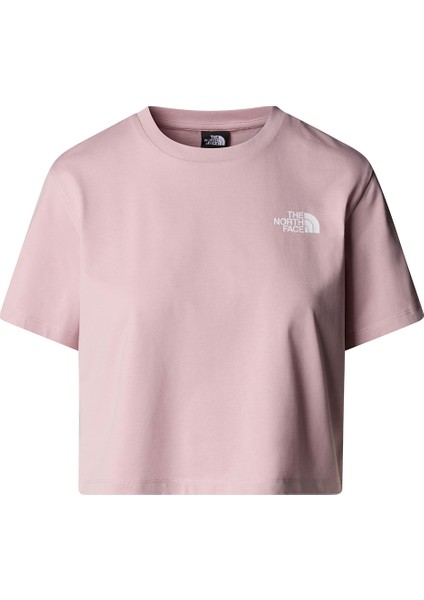 Simple Dome Cropped Kadın Pembe Outdoor T-Shirt Nf0a87u40so1