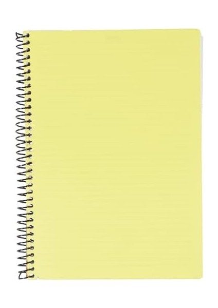 Infinity Primary Serisi, A4, 4 Konulu (3 Kareli, 1 Çizgili) 120 Yaprak Pp Kapaklı Spiralli Defter, Sarı