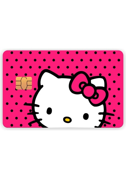 Aksesuar Hello Kitty Kart Kaplama Sticker Kart Etiketi Model 2