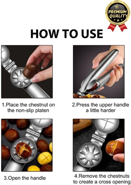 Çok Fonksiyonlu Ergonomik Kaymaz Paslanmaz Çelik Kabuk Kırma Açma Aleti Metal Kestane Çizici Pense indirimleri