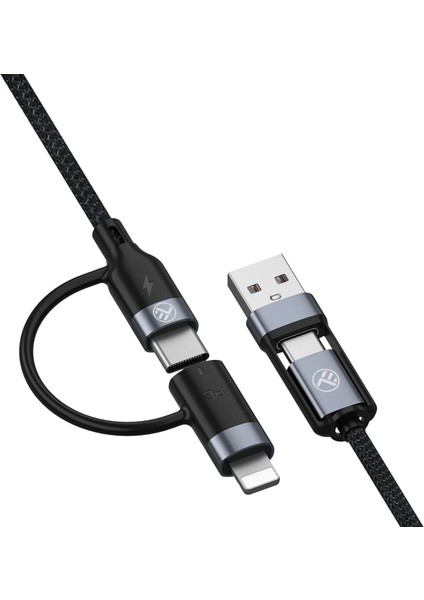 Samsung S24 / S24+ / S24 Ultra Xiaomi 15 / 15 Pro / 15 Ultra Uyumlu 4in1 120W Hızlı Şarj Kablosu