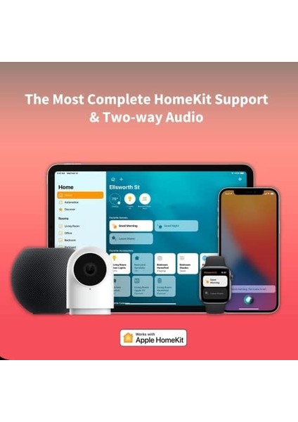 Kamera Hub G2H Pro, 1080P Hd Homekit Secure Video Iç Mekan Kamera, Gece Görüşü, Iki Yönlü Ses, Zigbee Hub, Alexa ile Uyumlu, Google Assistant ile Uyumlu, Ifttt ile Çalışır
