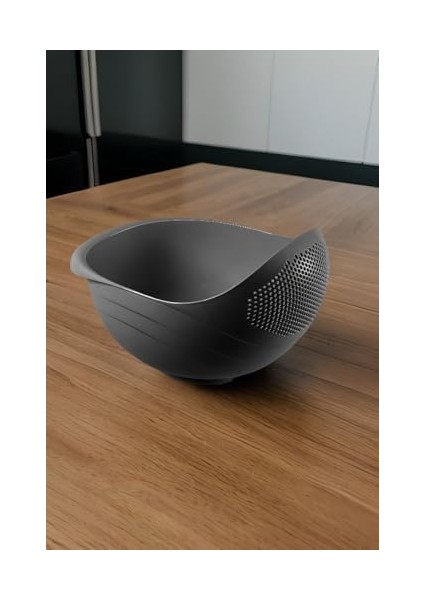 Home Çok Amaçlı Süzgeç - Pirinç Süzgeci 3 Litre Siyah