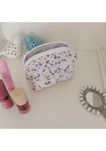 Krem Papatya Ruj Çantası-Mini Boy