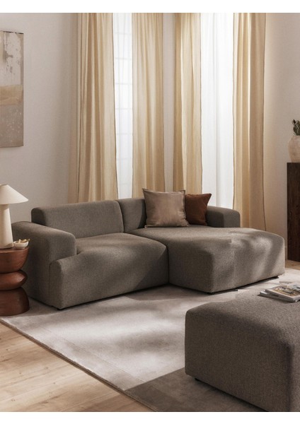 Most Mollista 2 Modül Sağ Köşe Koltuk 10 Kahverengi Keten Kumaş Yataş Sünger (Evinize Teslim) fiyatları