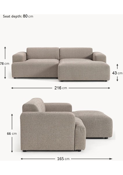 Most Mollista 2 Modül Sağ Köşe Koltuk 10 Kahverengi Keten Kumaş Yataş Sünger (Evinize Teslim) fırsatları