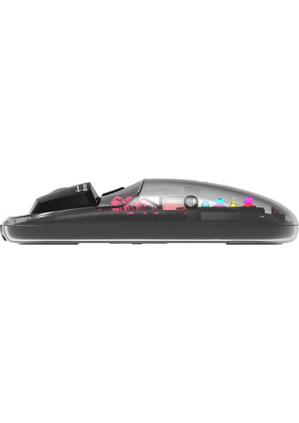 SM-BT89 Opal Şarj Edilebilir Sessiz Siyah Transparan Rgb 2in1 2bt ve 2.4ghz Kablosuz Mouse