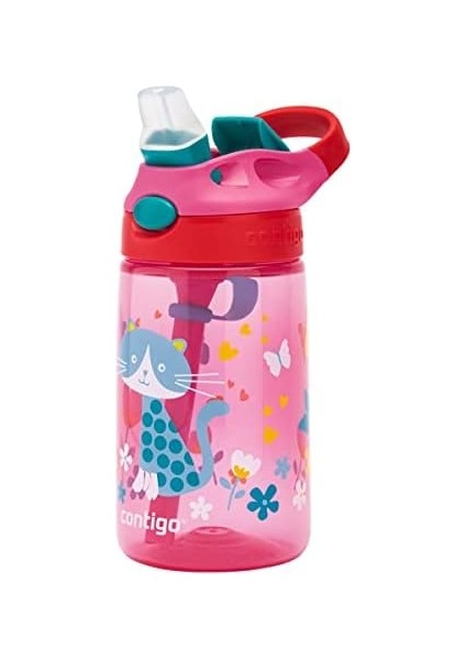 Gizmo Flip Kedicikler Tritan Çocuk Suluğu 420 ml Pembe