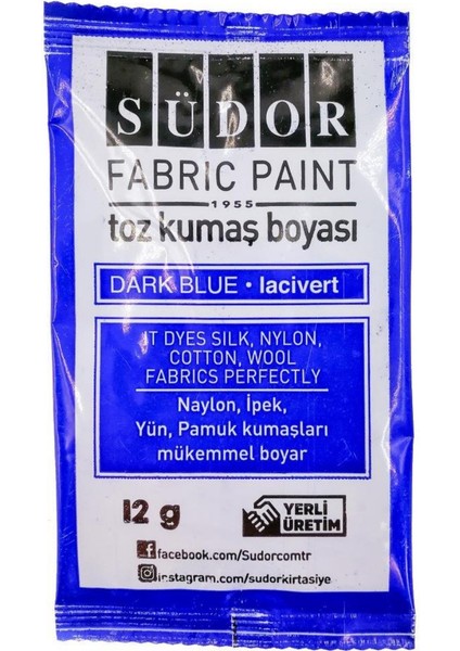 Toz Kumaş Boyası 12 gr Ia Adet
